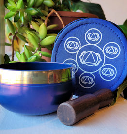 Singing Bowl - Third Eye Chakra with Silk Case - SB-MBE22- Disc.