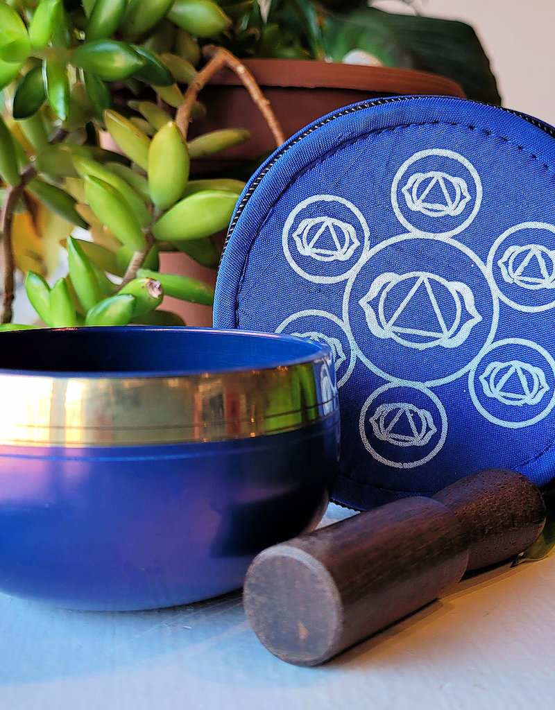 Singing Bowl - Third Eye Chakra with Silk Case - SB-MBE22- Disc.