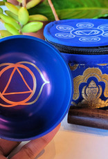 Singing Bowl - Third Eye Chakra with Silk Case - SB-MBE22- Disc.