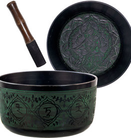 Singing Bowl - Green Tara - 7.5 inches - Small