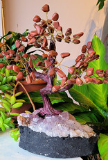 Bonsai Tree- Red Jasper with Amethyst Base