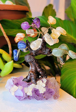 Bonsai Tree- Mixed Stones with Amethyst Base - Med - TREEMIX5