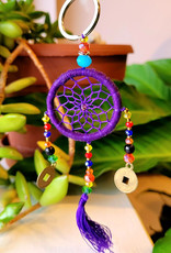 Purple Dream Catcher Keychain