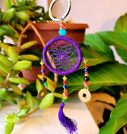 Purple Dream Catcher Keychain