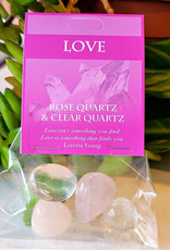 Gemstone Set- Love- Rose Quartz, Clear Quartz- 125LO