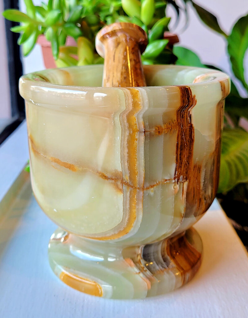 Onyx Mortar and Pestle- 5 inches- 6439