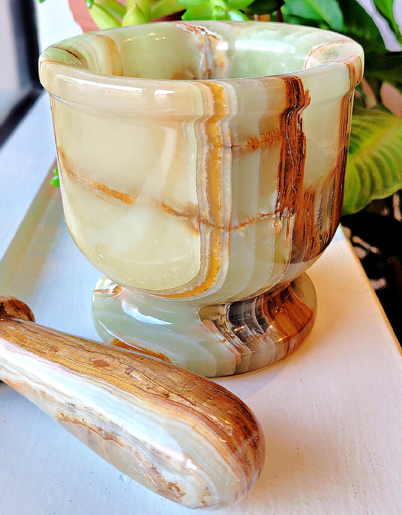 Onyx Mortar and Pestle- 5 inches- 6439