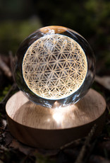 Glass Crystal Ball - Flower of Life - 17768