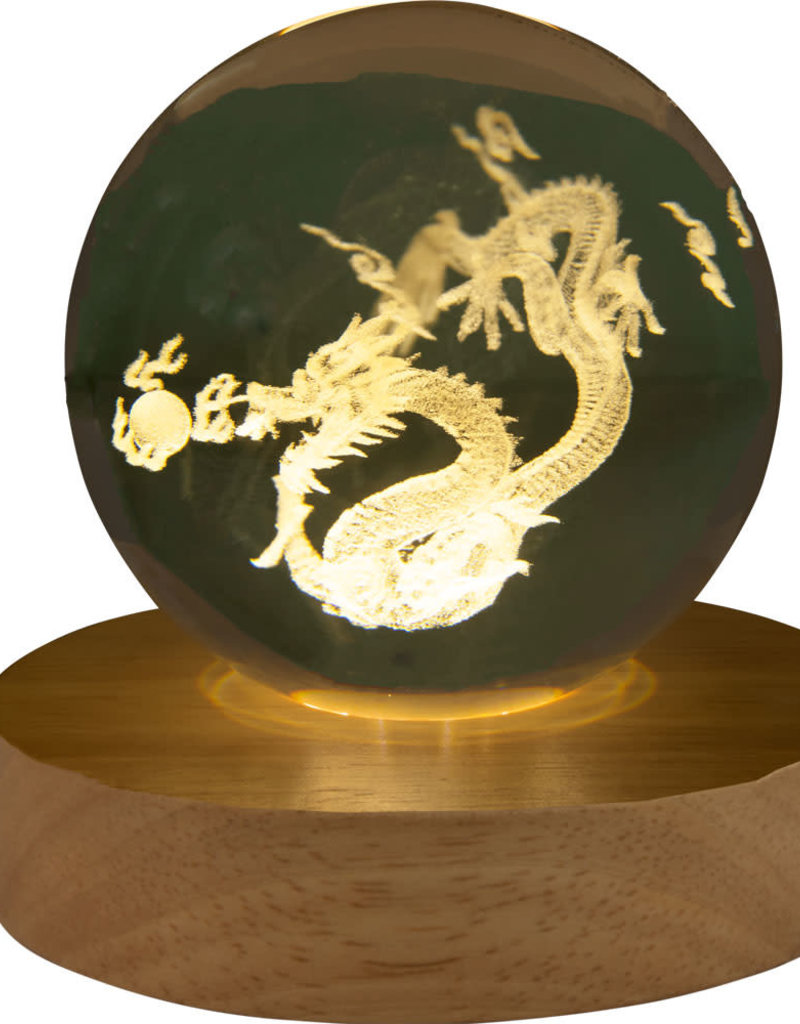Chinese Dragon Glass Crystal Ball