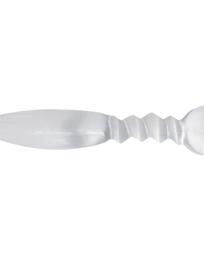 Selenite Pentacle Athame - Large