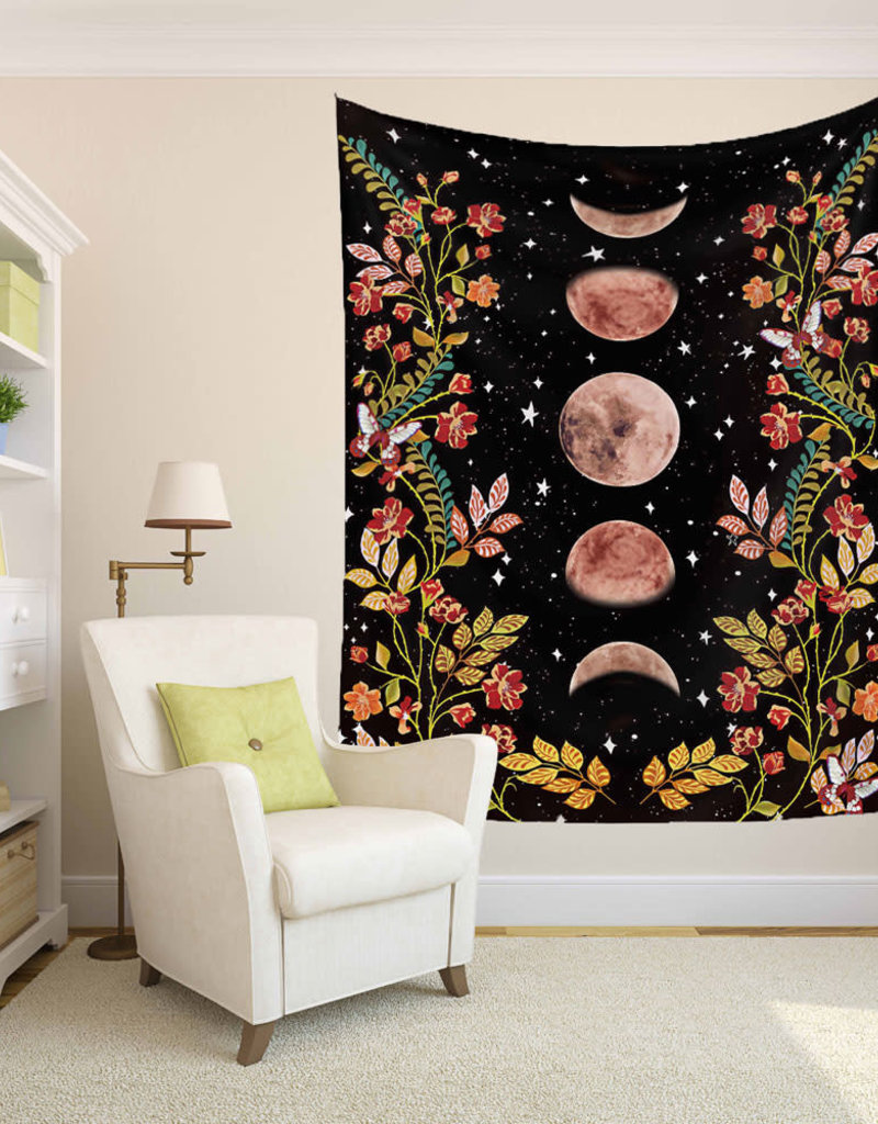 Tapestry - Flowers and Moon Phases - 57115
