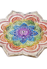 Chakra Lotus Flower - Aluminum Incense Holder