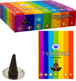 Incense - Green Tree - 7 Chakras Cones - 72662