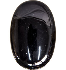 Black Obsidian Palm Stone - 62389