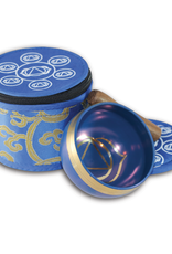 Singing Bowl - Third Eye Chakra with Silk Case - SB-MBE22- Disc.
