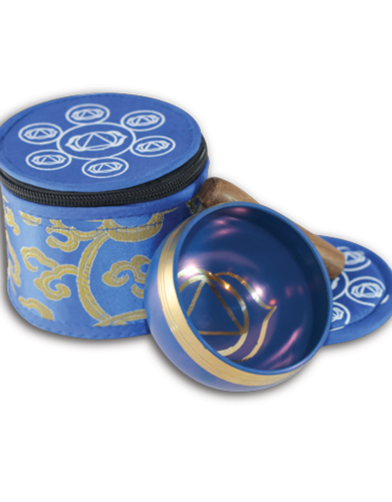 Singing Bowl - Third Eye Chakra with Silk Case - SB-MBE22- Disc.