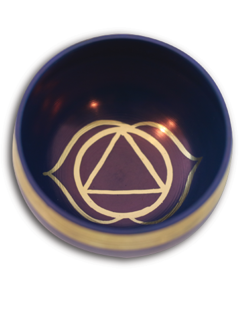 Singing Bowl - Third Eye Chakra with Silk Case - SB-MBE22- Disc.