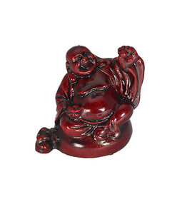 Statue - Happy Buddha - Mahogany