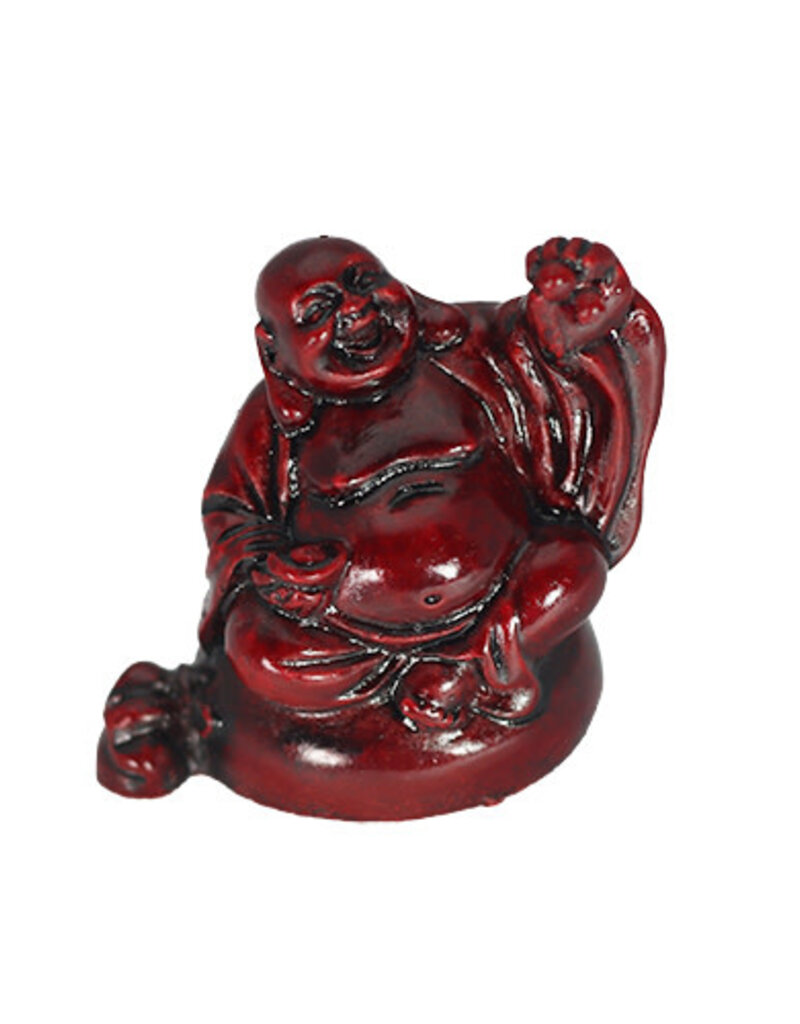 Statue - Happy Buddha - Mahogany
