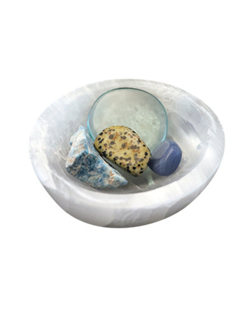Selenite Round Holder