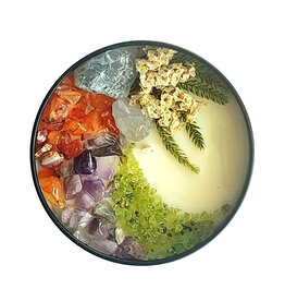 N&S- Connection - Celestite, Carnelian, Amethyst, and Peridot Candle- 8 oz