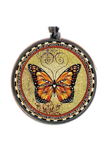 SLL- Orange Monarch Butterfly Cherish Reversible Medium Circle