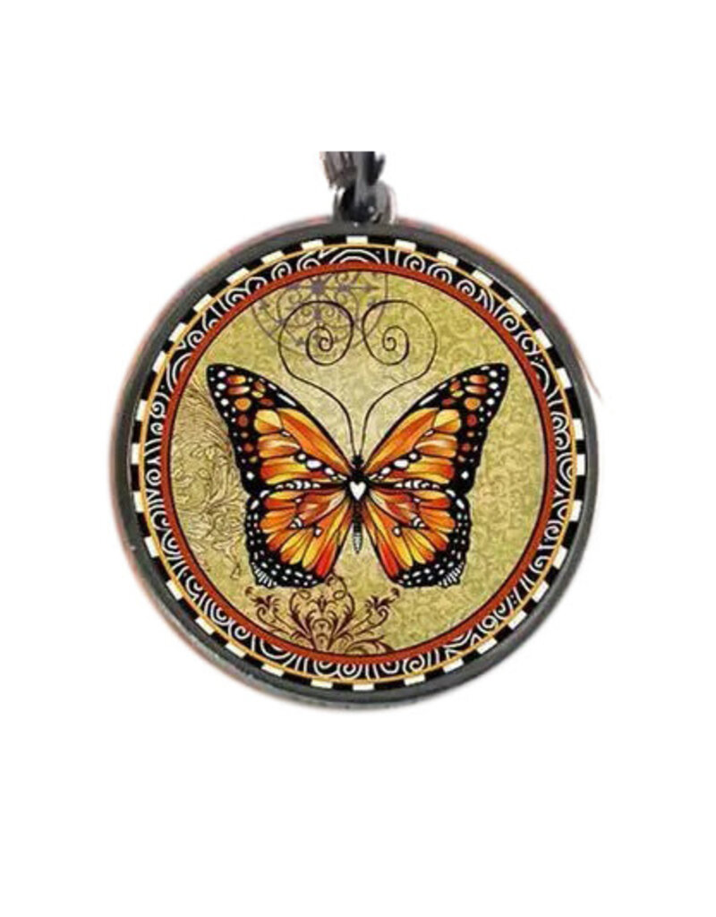SLL- Orange Monarch Butterfly Cherish Reversible Medium Circle