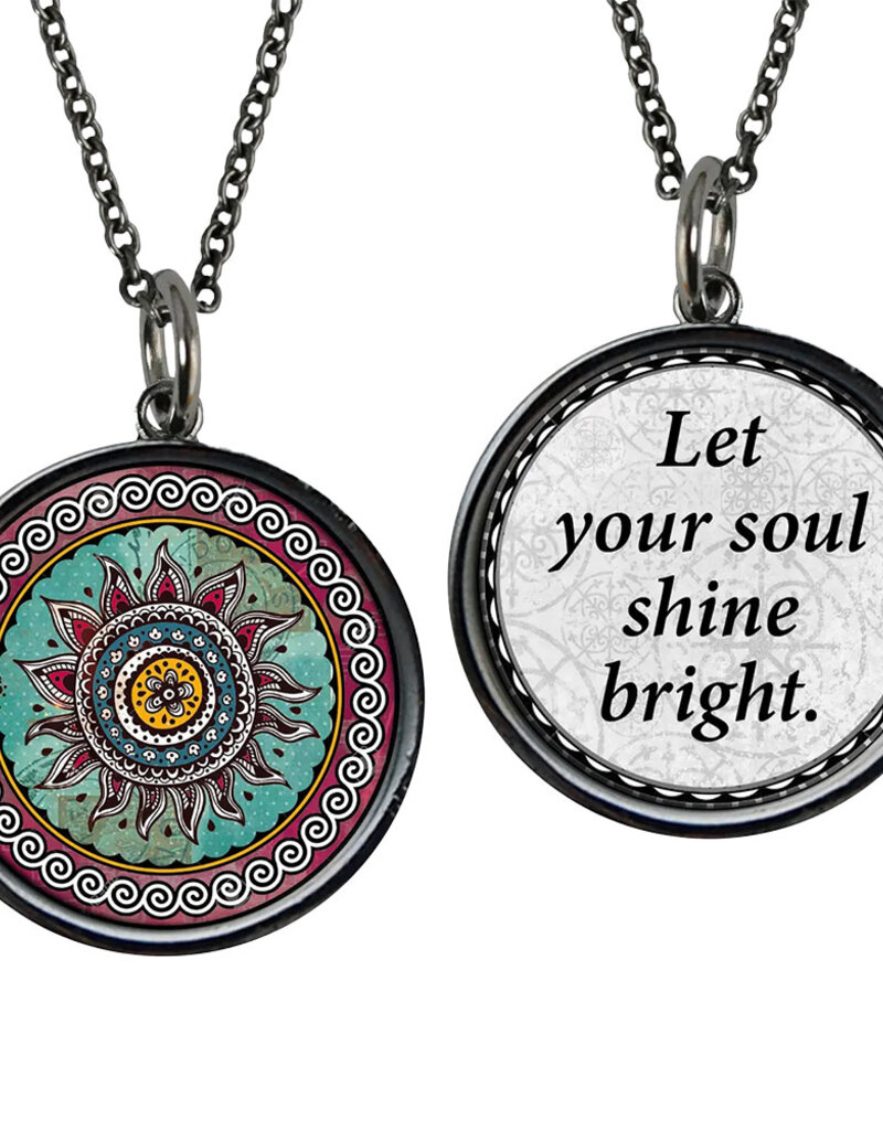 SLL- Sun Medium Soul Shine Reversible Circle Necklace