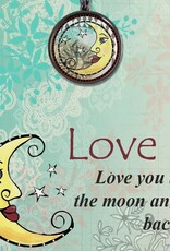 SLL- Love You To the Moon Reversible Medium Circle Necklace