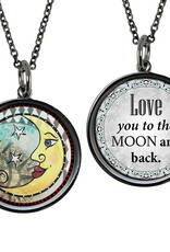 SLL- Love You To the Moon Reversible Medium Circle Necklace