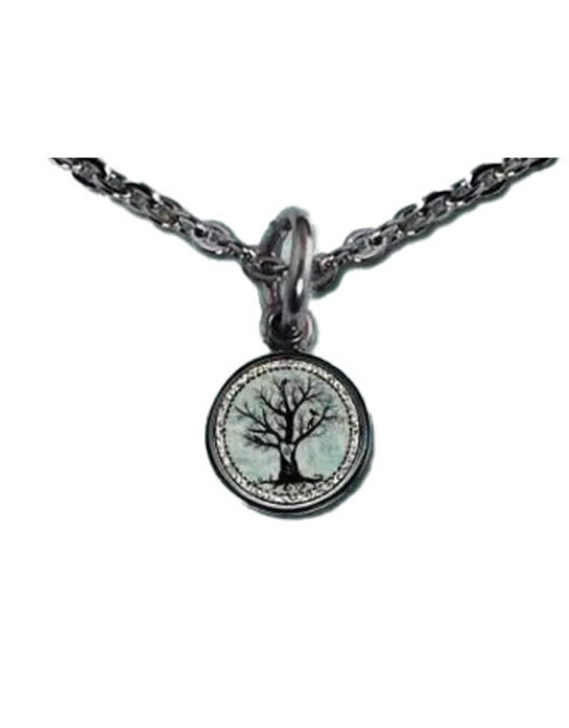 SLL- Peace Tree Small Circle Necklace