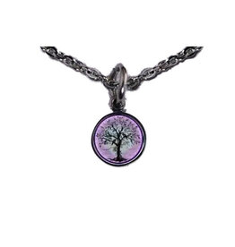 SLL- Purple Tree Celebrate Small Circle Necklace