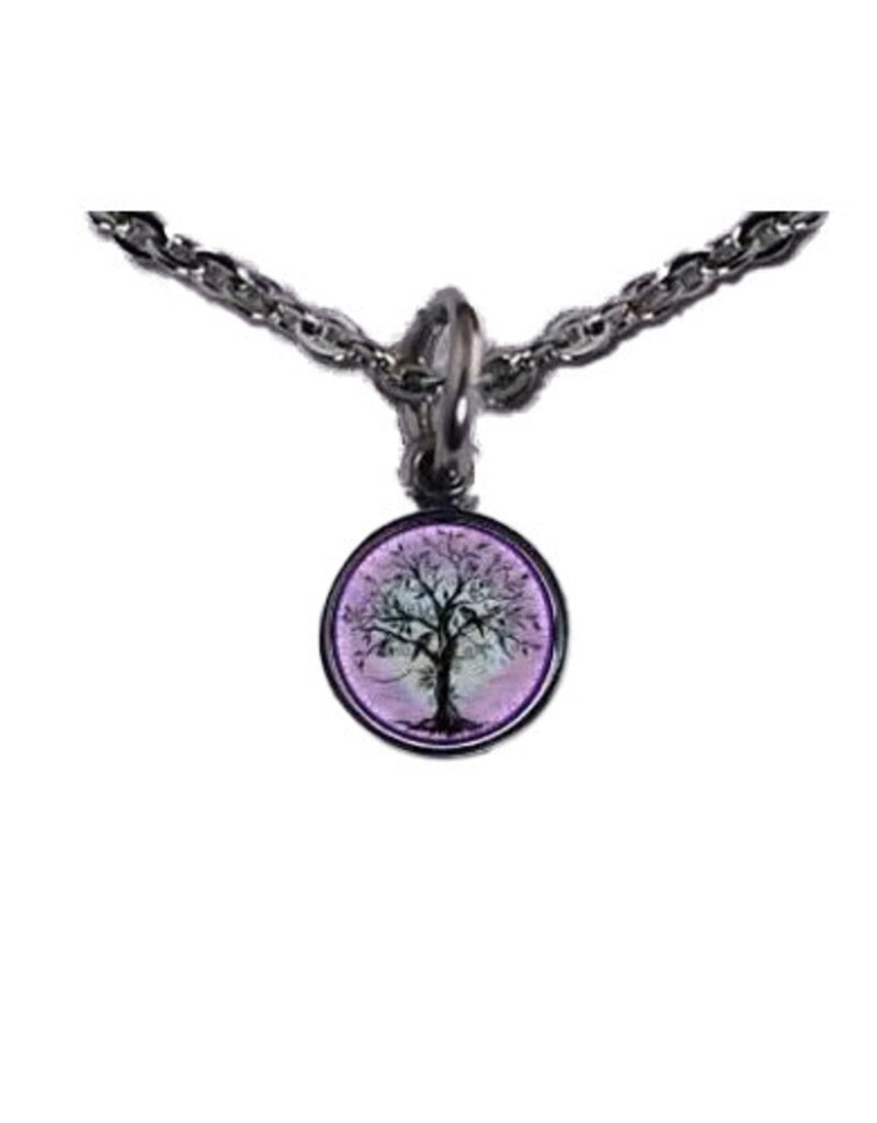 SLL- Purple Tree Celebrate Small Circle Necklace