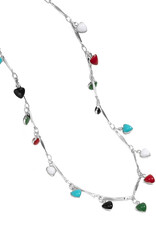 Boho Heart Charm Belly Chain- Solid Copper, Enamel