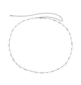 Dainty Beaded Pearl Waist Belly Chain- Solid Copper