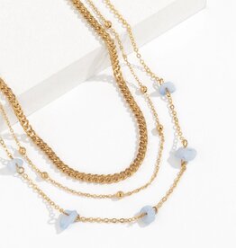 Crystal Bead Belly Chain- Solid Copper