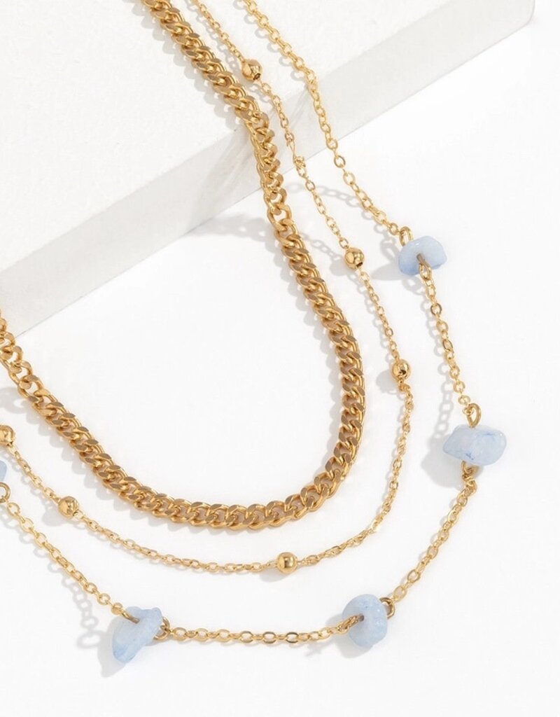 Crystal Bead Belly Chain- Solid Copper