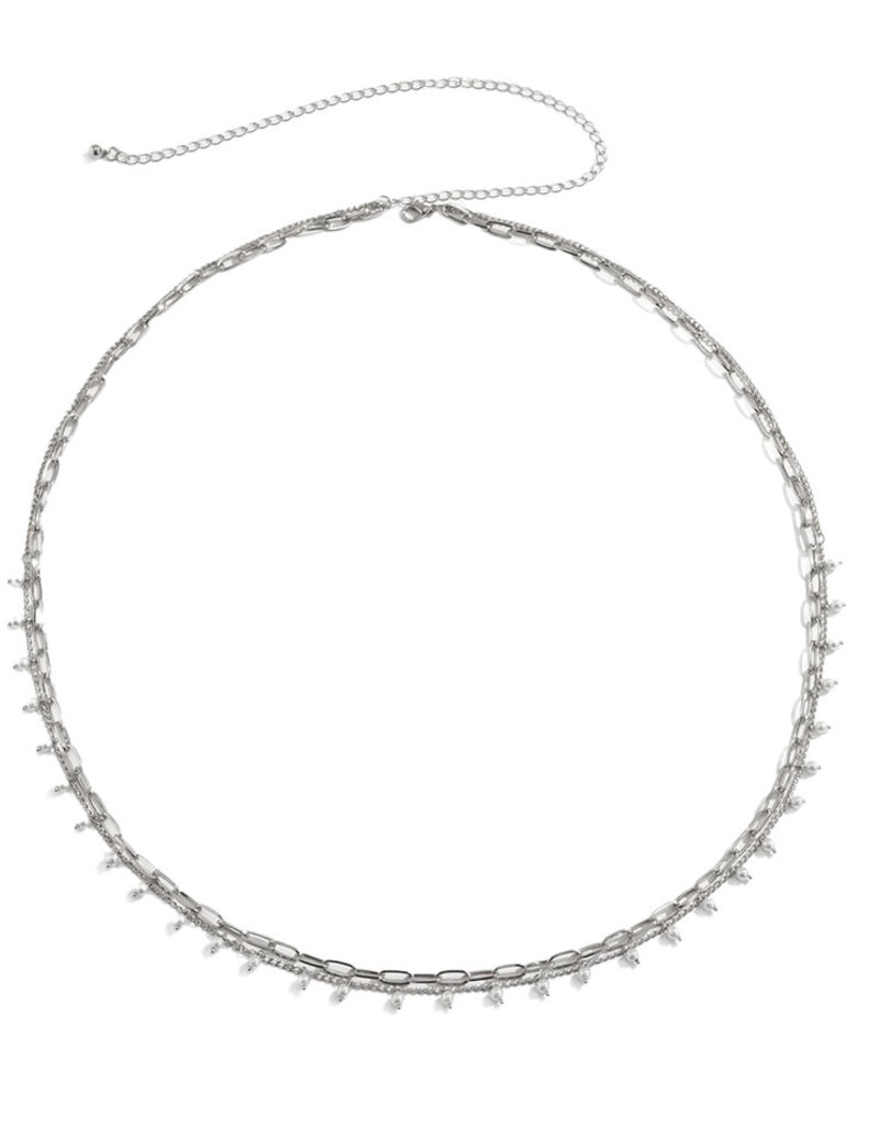 Circle Charm Beaded Belly Chain- Solid Copper