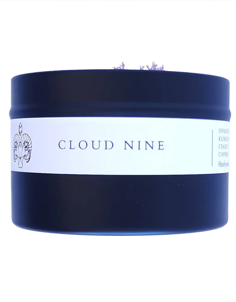 Candle - Cloud Nine - Opalite, Kunzite, Crazy Lace Agate, Copper - 8 oz