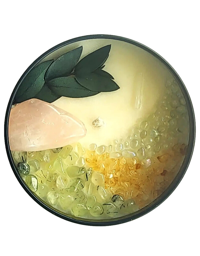 N&S - Hearts Song - Rose Quartz, Prehnite, Citrine, Aura Quartz - 8 oz