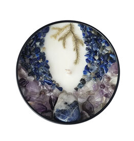 N&S - I Am Water - Sodalite, Amethyst, Lapis Candle - 8 oz