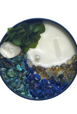 Candle - New Beginnings - Clear Quartz, African Turquoise, Blue Goldstone, Labradorite - 8 oz