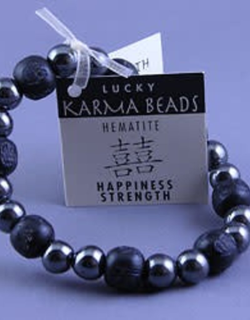 Lucky Karma Hematite Bracelet - Happiness and Strength