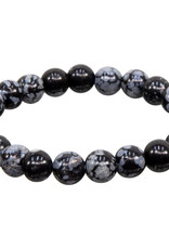 Snowflake Obsidian Bracelet - 8mm
