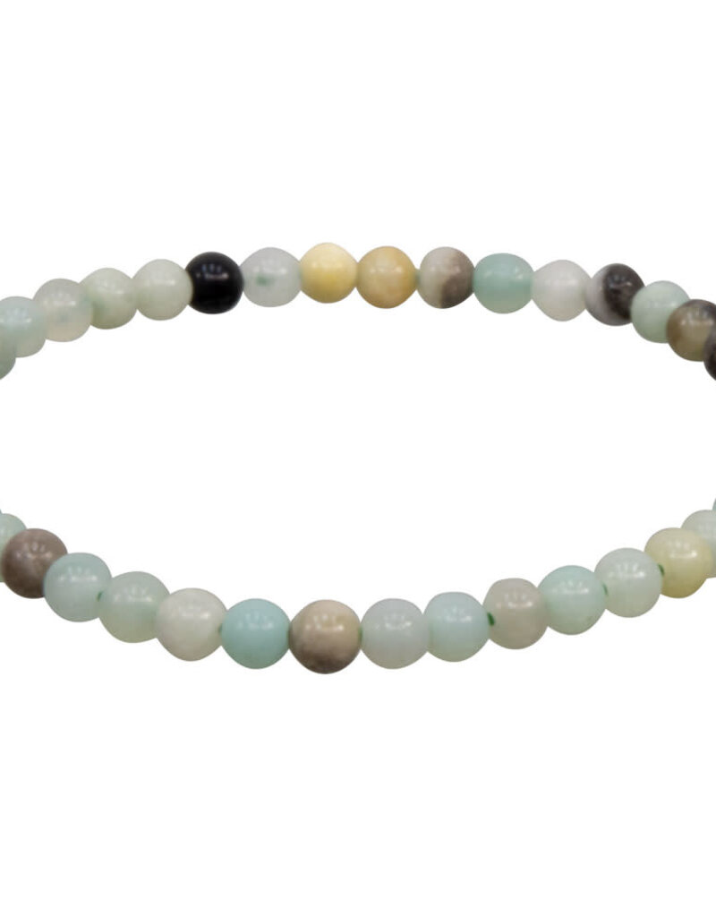 Bracelet - Amazonite 4mm - 98633 (MMB-AZ)