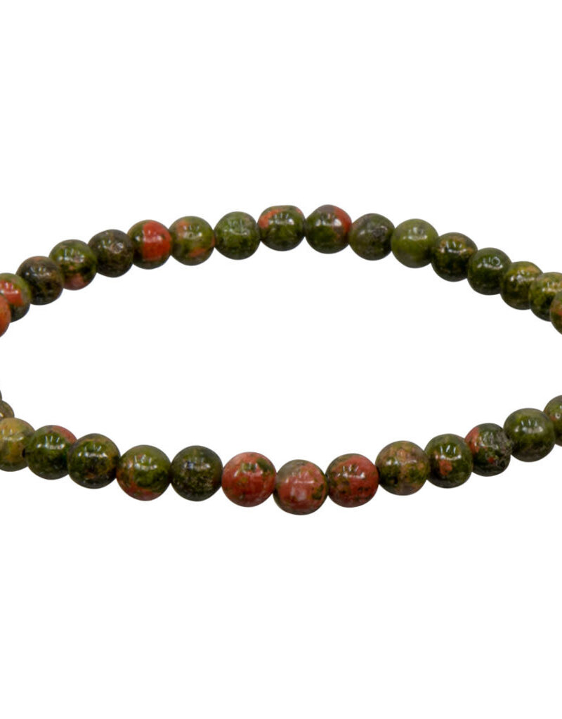 Bracelet - Unakite 4mm - 98631 (MMB-UN)