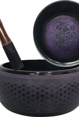 Singing Bowl- Flower of Life - Purple 6 inches - 31280