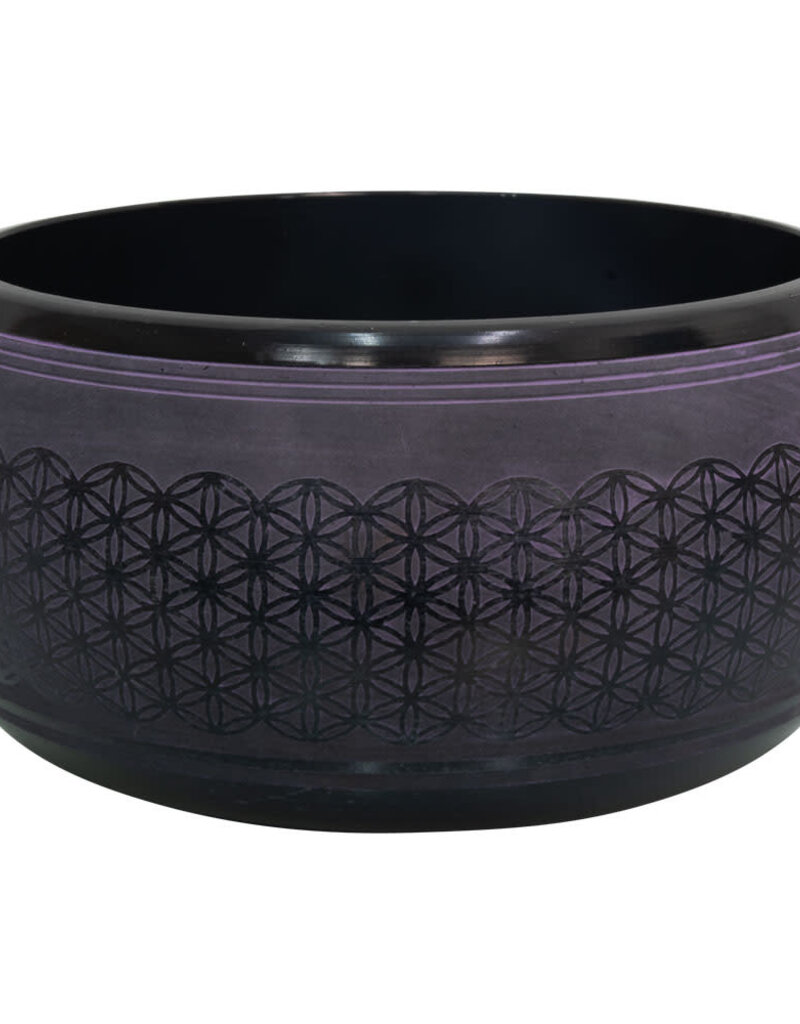 Singing Bowl- Flower of Life - Purple 6 inches - 31280