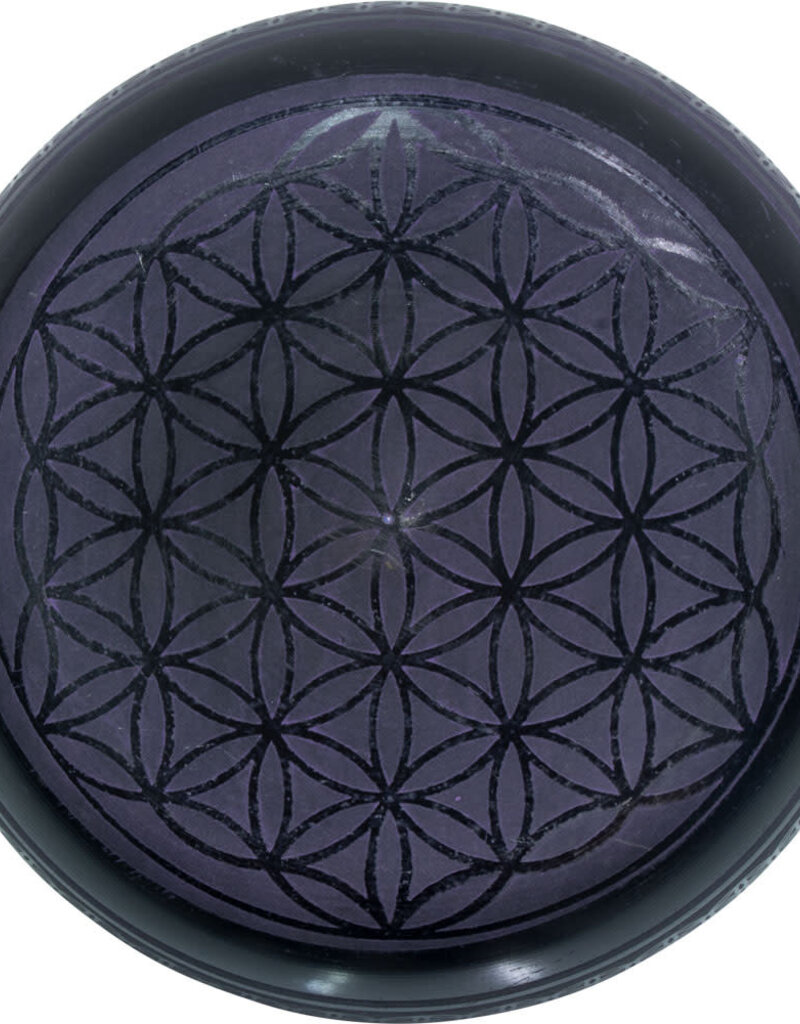 Singing Bowl- Flower of Life - Purple 8 inches - 31281