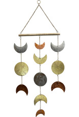 Moon Phases Metal Wall Hanging- Tri - Colored